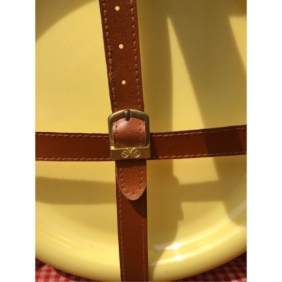 Vintage Women’s Brown Picnic Wicker Basket with Red and White Gingham Plaid Lini - Picture 5 of 15